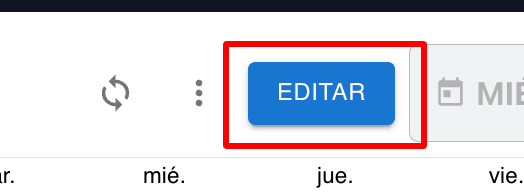 Botón Editar en Tarifas y Disponibilidad
