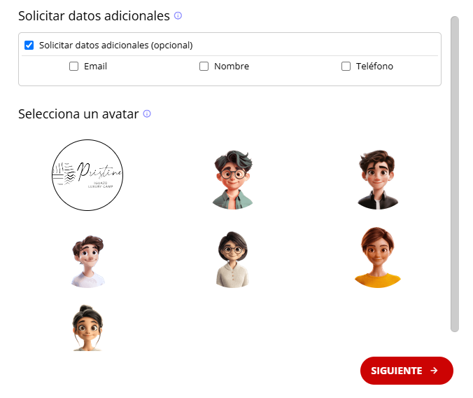 Configuración general del widget, segunda parte