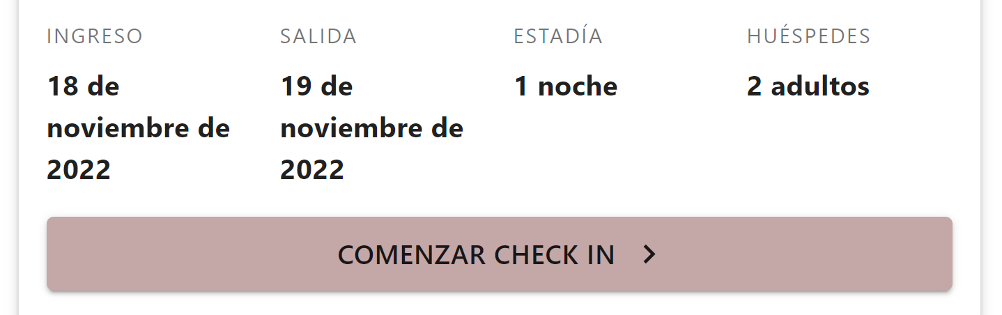Botón de inicio de Check In