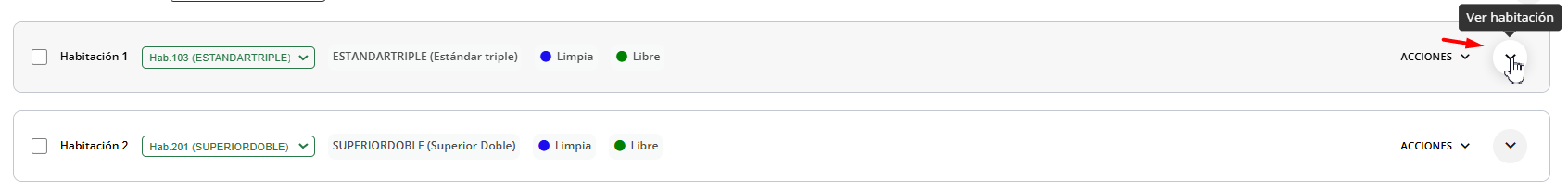 Agregar folio a una habitación específica