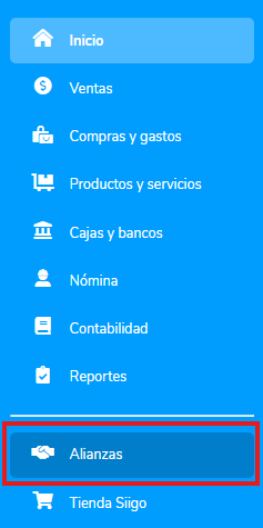 Sección Alianzas en SIIGO