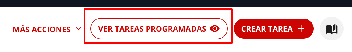 Panel de tareas programadas