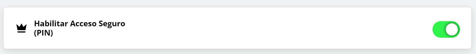 Habilitar Acceso Seguro