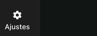 Menú de Ajustes en la aplicación Conversaciones