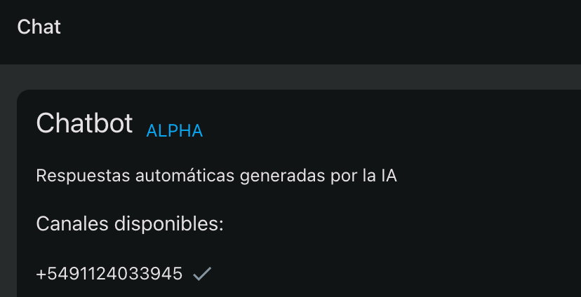 Canales vinculados en la configuración de Chat