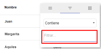 Captura de pantalla: Campo de búsqueda para filtrar reservas.