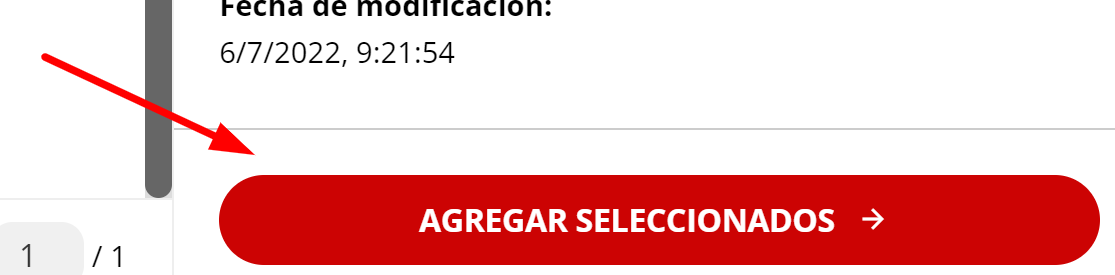 Agregar fotos seleccionadas