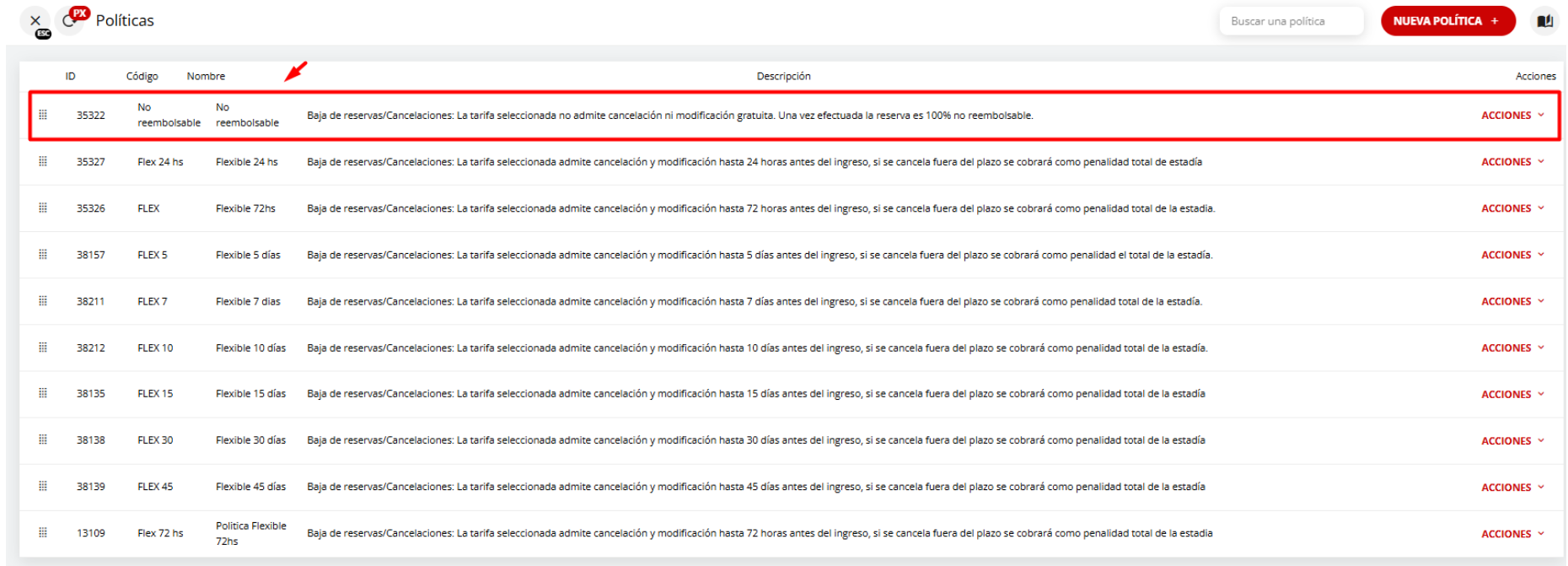 Creación de políticas de marketplace