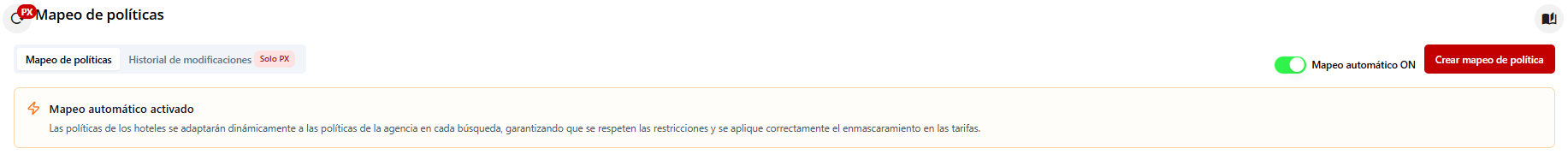 Activación del mapeo de políticas