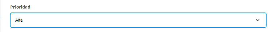 Campo Prioridad de la tarea