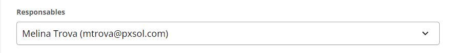 Campo Responsable de la tarea