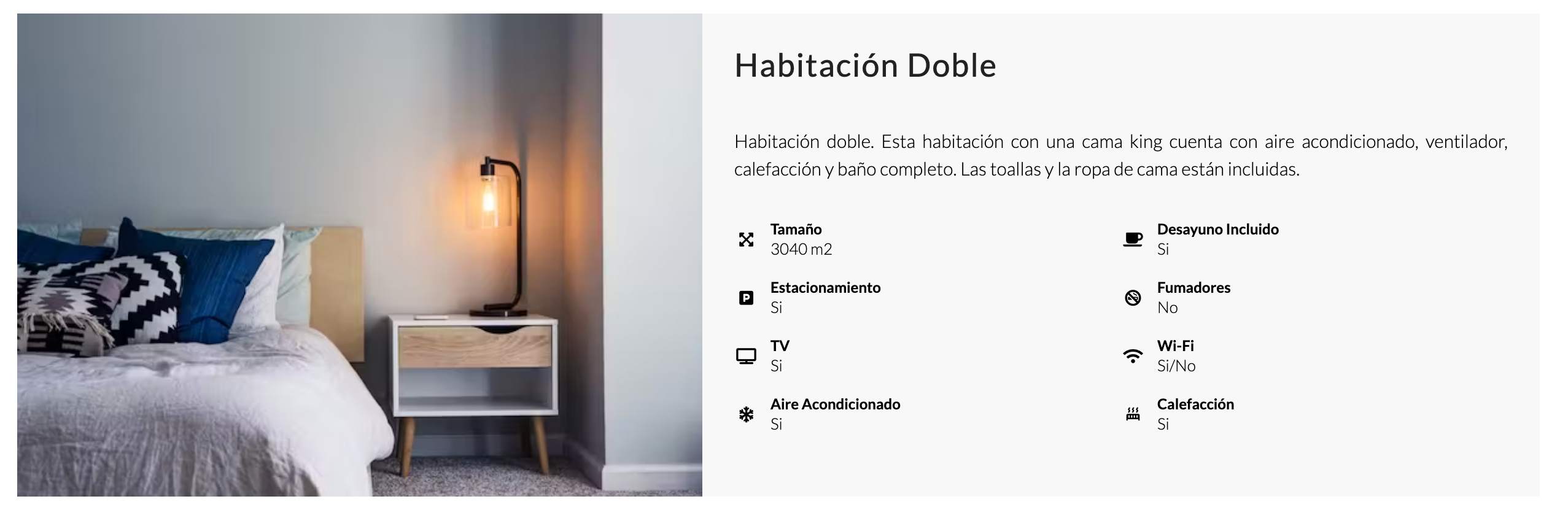 Vista previa de la edición de tarjetas de habitaciones