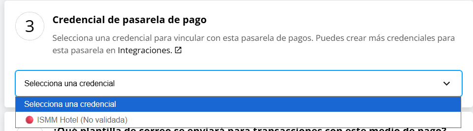 Configuración de credencial Stripe