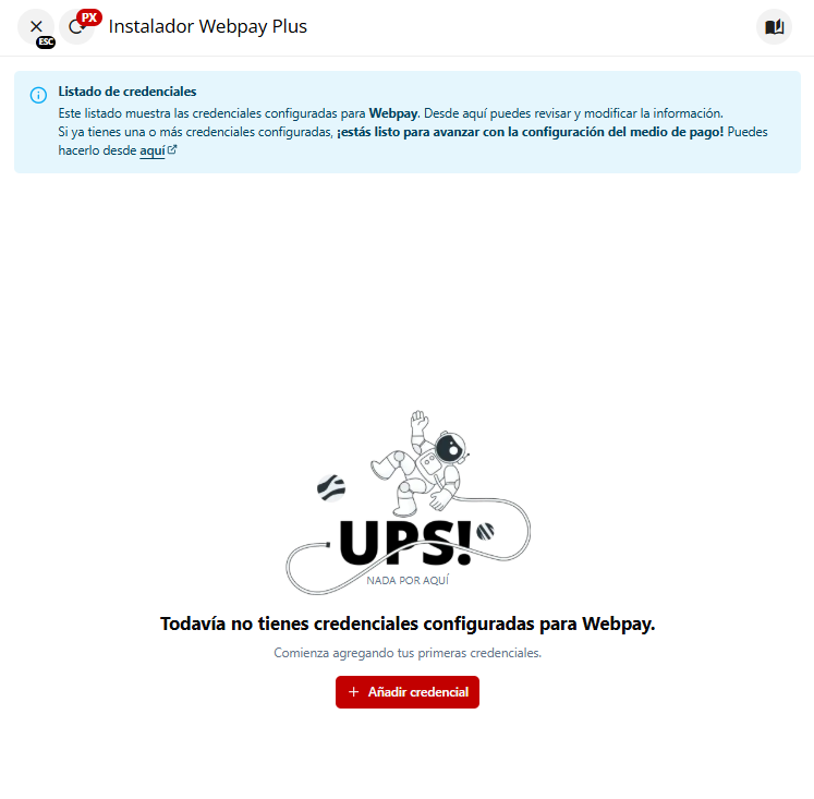 Ventana lateral sin credenciales