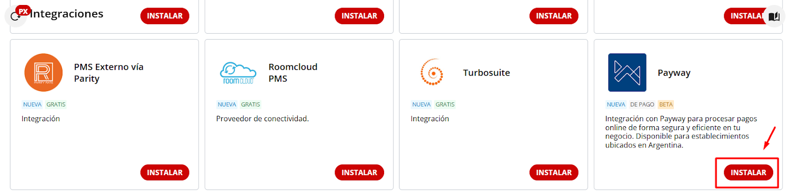 Instalación de Payway